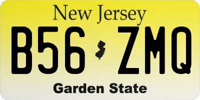 NJ license plate B56ZMQ