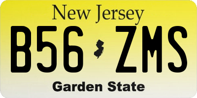 NJ license plate B56ZMS
