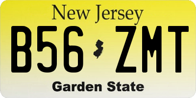 NJ license plate B56ZMT