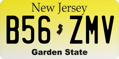 NJ license plate B56ZMV