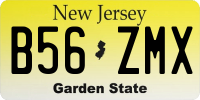 NJ license plate B56ZMX