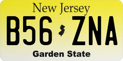 NJ license plate B56ZNA