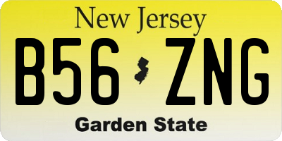 NJ license plate B56ZNG
