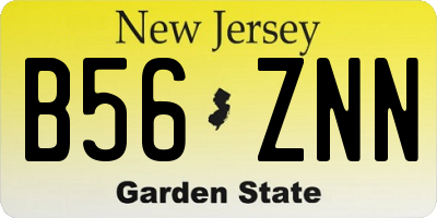 NJ license plate B56ZNN