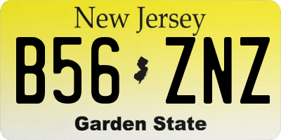 NJ license plate B56ZNZ