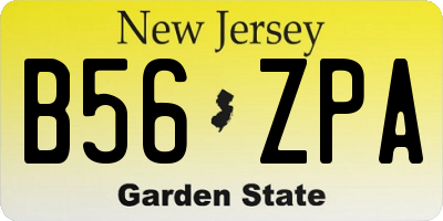 NJ license plate B56ZPA