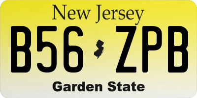 NJ license plate B56ZPB