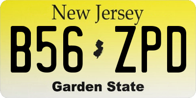 NJ license plate B56ZPD