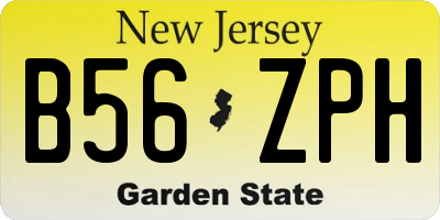 NJ license plate B56ZPH