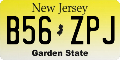 NJ license plate B56ZPJ