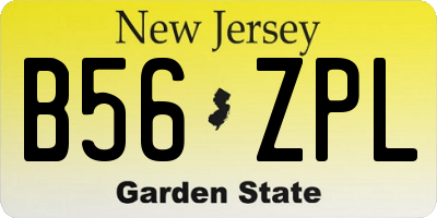 NJ license plate B56ZPL