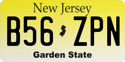 NJ license plate B56ZPN