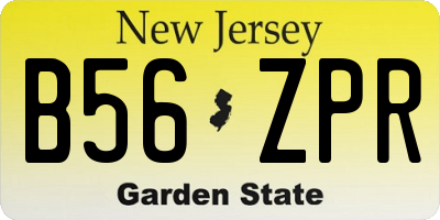 NJ license plate B56ZPR