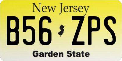 NJ license plate B56ZPS
