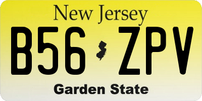 NJ license plate B56ZPV