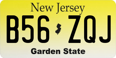 NJ license plate B56ZQJ