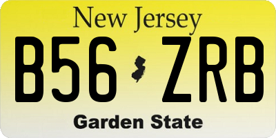 NJ license plate B56ZRB