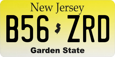 NJ license plate B56ZRD