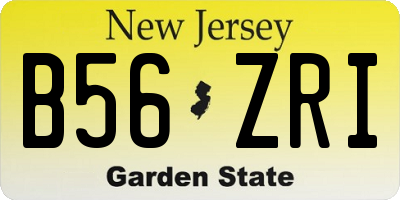 NJ license plate B56ZRI