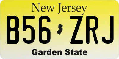 NJ license plate B56ZRJ