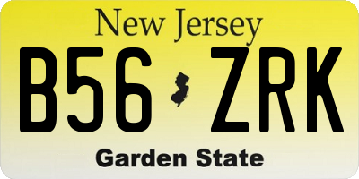 NJ license plate B56ZRK