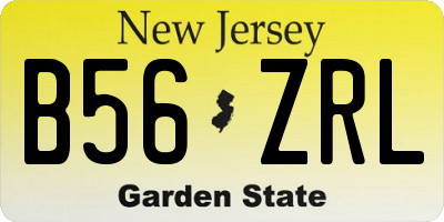 NJ license plate B56ZRL