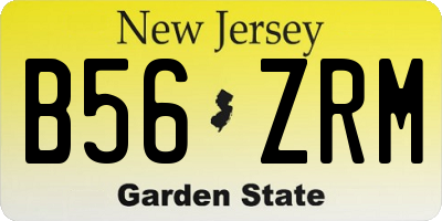 NJ license plate B56ZRM