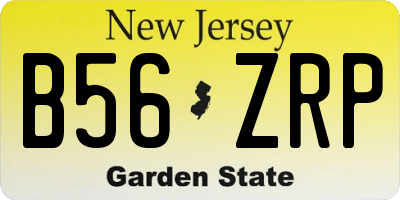 NJ license plate B56ZRP