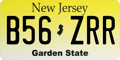 NJ license plate B56ZRR