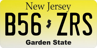 NJ license plate B56ZRS