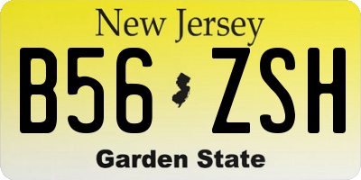 NJ license plate B56ZSH