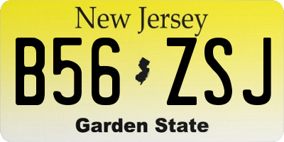 NJ license plate B56ZSJ