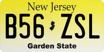 NJ license plate B56ZSL