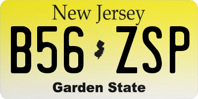 NJ license plate B56ZSP
