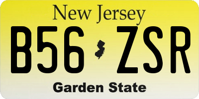 NJ license plate B56ZSR