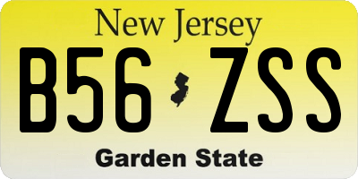 NJ license plate B56ZSS