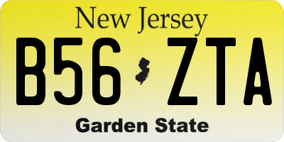 NJ license plate B56ZTA