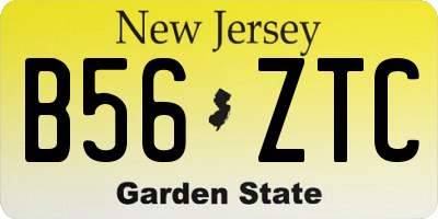 NJ license plate B56ZTC