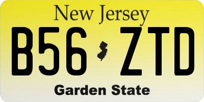NJ license plate B56ZTD