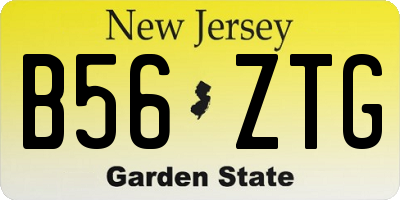 NJ license plate B56ZTG