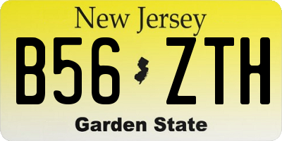 NJ license plate B56ZTH
