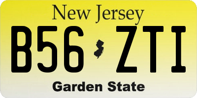 NJ license plate B56ZTI