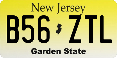 NJ license plate B56ZTL