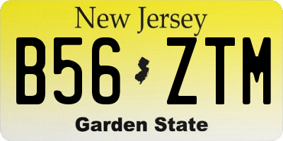 NJ license plate B56ZTM