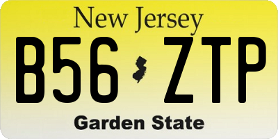 NJ license plate B56ZTP