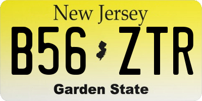 NJ license plate B56ZTR