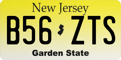 NJ license plate B56ZTS