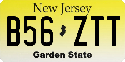 NJ license plate B56ZTT