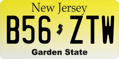 NJ license plate B56ZTW