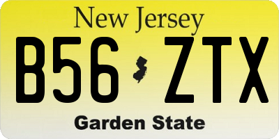 NJ license plate B56ZTX